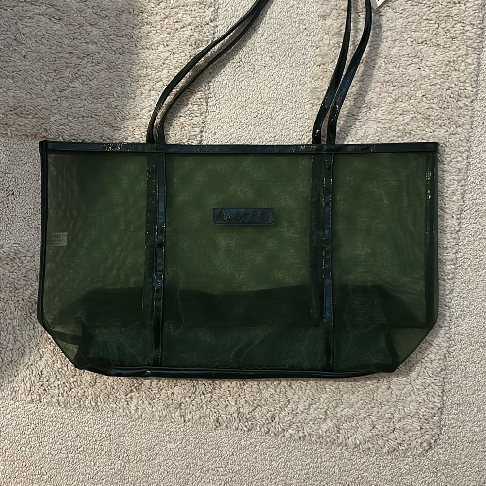 Marshall Fields Mesh Green Shopper - vintage